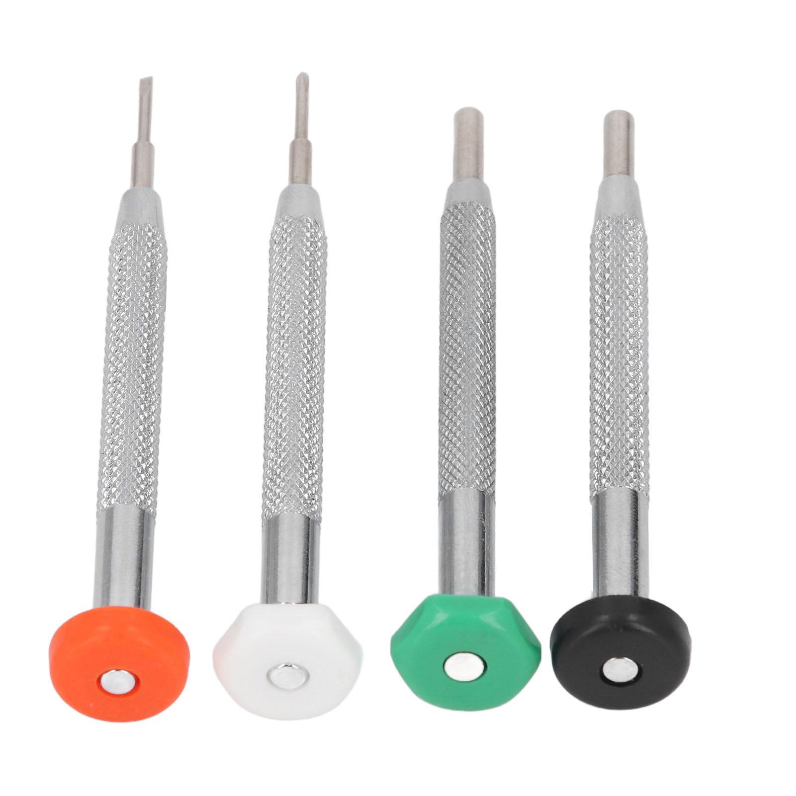 

4pcs Glasses Screwdrivers Aluminium Alloy Small Screwdriver Multifunctional Repair Tools Set for Glasses Clocks Watches Cell Phones