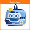 Cute Eggshell Backpack With Ship Printing Design For Preschool Children Use