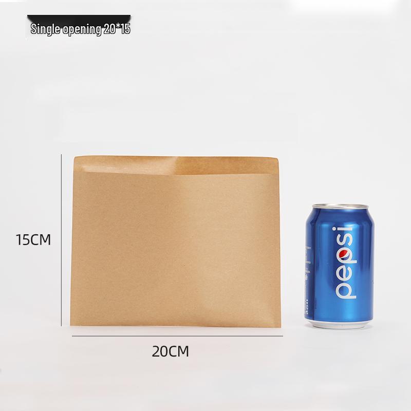 Oil-Proof Kraft Paper Food Bag for Pancakes, Roujiamo, Shaobing, and Barbecue Snacks