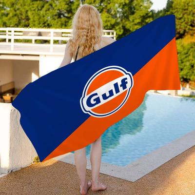G-Gulf Racing Car Logo Microfiber Blanket Quick Drying Beach Towels Oversized Printing Super Absorbent Pool Towel Blanket