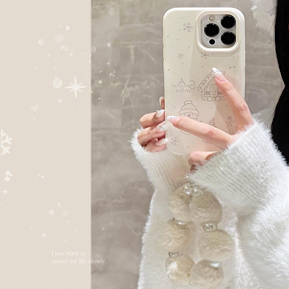Cartoon Winter Snowman Case for iPhone 16 iPhone 16 Pro Max