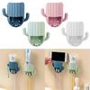Wall Mounted Cactus Toothpaste Toothbrush  Dormitory Wall Window Decoration