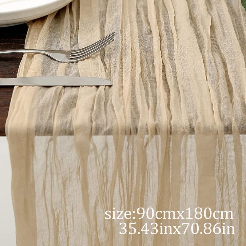 

90*180cm Boho Table Runner Elegant Tablecloth For Wedding Birthday Graduation Party Decoration Table Linens 90x180cm шампанського