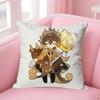 Zhongli GGenshin Impact Pillow Cases for Bedroom Living Room Sofa Home Decor Polyester Cushion Cover with Zipper