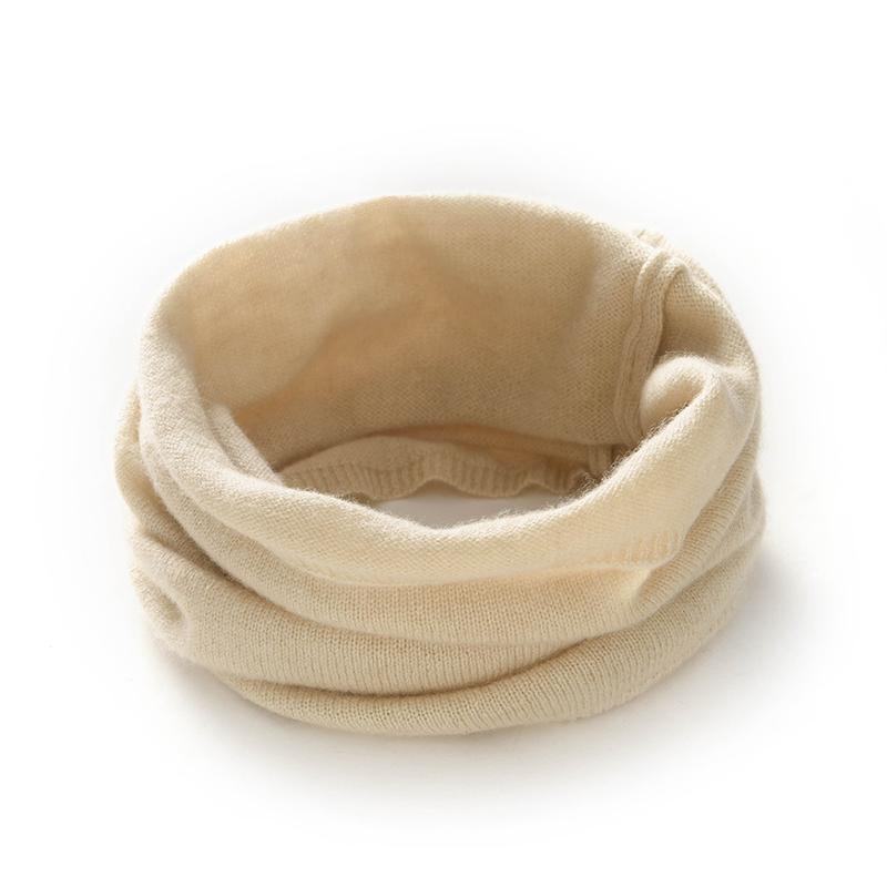 Winter Soft Warm Pure Cashmre Scarf Women Fashion Solid Keep Warm Neckscarf Female Casual Ring Scarves