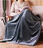 Thickened Flannel Fleece Solid Color Blanket - Office Nap & Gift Blanket with Custom Logo
