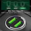 200W Dual Ports Mini USB Car Charger Super Fast Charging Cigarette Socket Lighter 12-24V Aluminum Alloy Phone Charge Adapter