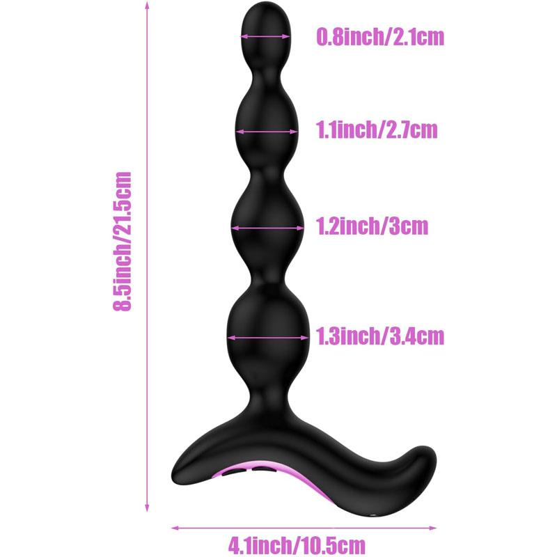 10 Vibration Modes Graduated Design Anal Vibrator Prostate Massager Waterproof Adult Sex Toy for Men, Women and Couples