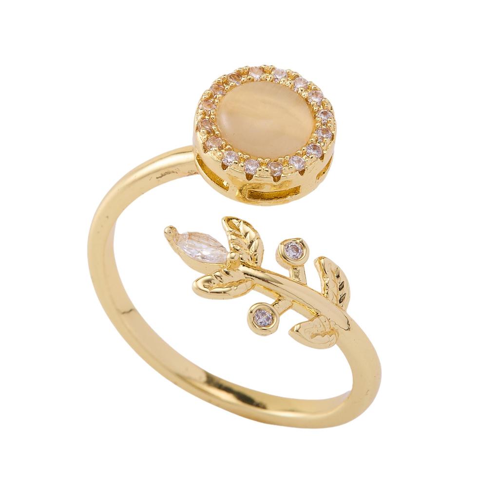 Luxury Rotatable Zircon Index Ring for Women with Personality