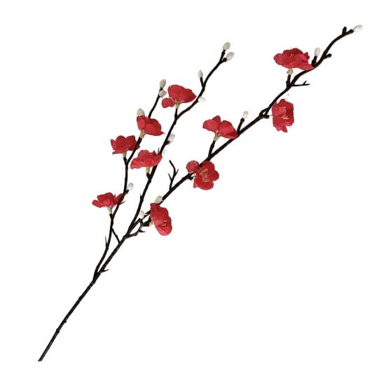 10 шт. Искусственные Цветы Сливы, Поддельные Цветы Зимнего Жасмина на Длинных Стеблях, Реалистичные Искусственные Шелковые Ветви Сакуры для Свадьбы, Домашнего Офиса, Спальни, Вечеринки, Стола