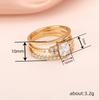 Light Luxury Ring Three-Piece Set, High-End Geometric Ring For Women, Engagement Wedding Matching