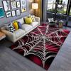Spider Web Design On Red Background Suitable As a Non-slip Mat for the Living Room or Bedroom Sofa