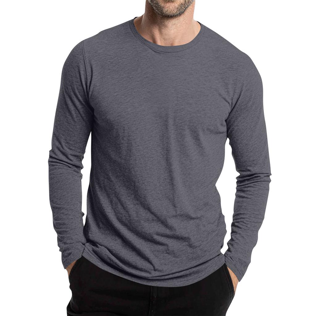 Men's Round Neck Short Sleeve Outdoor Casual Long Sleeve Top