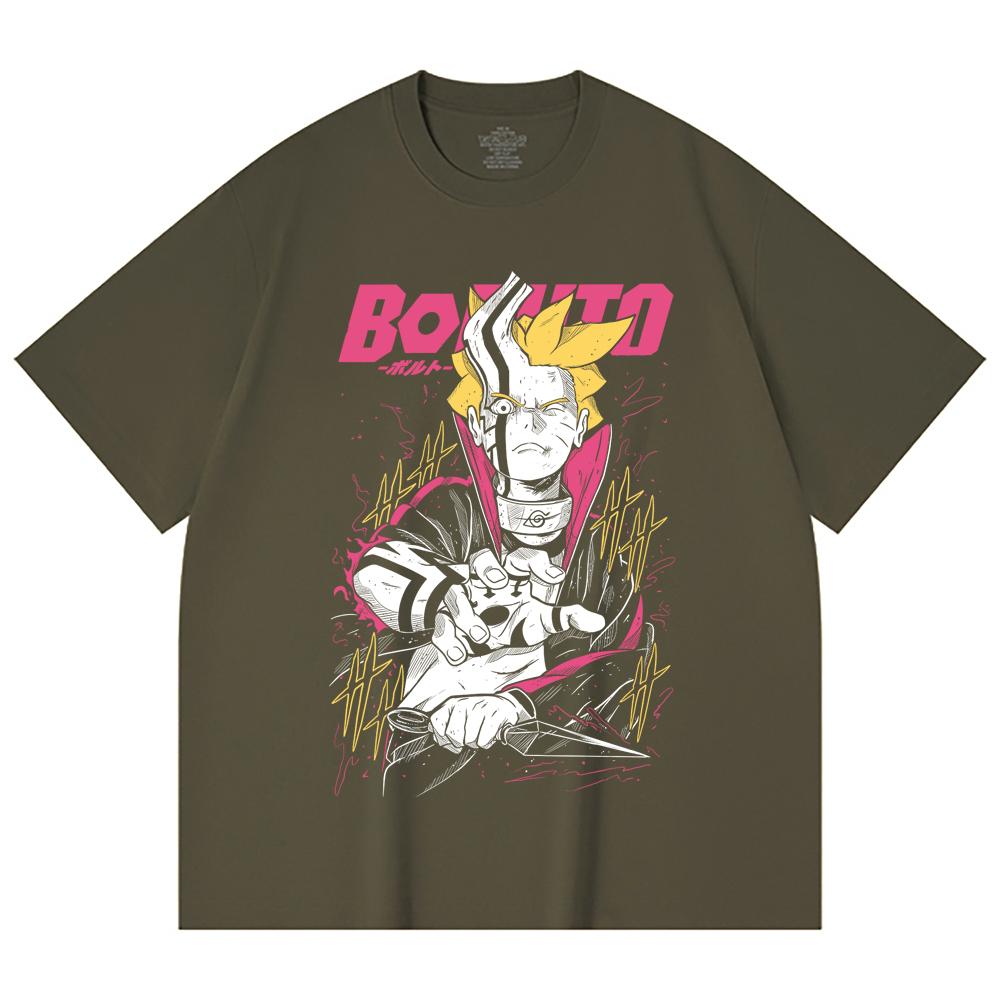230 Gsm 100% Cotton Boruto V1 Print Unisex Heavy Cotton T Shirt