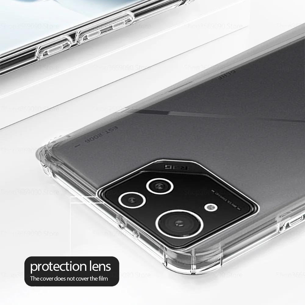 Soft TPU Transparent Phone Case for Asus Rog Phone 8 Pro Protective Cover Airbag Shockproof Ultra Thin Clear Full Protection Cover