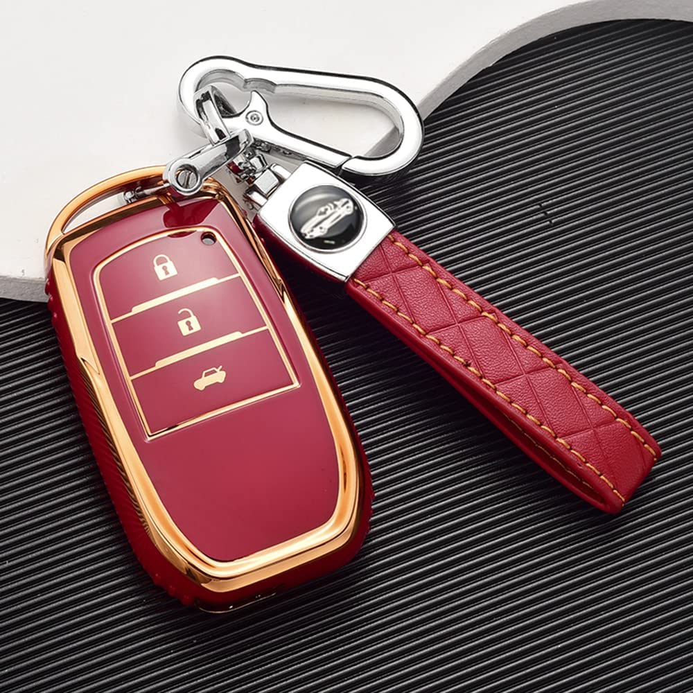 SANRILY Keychain, Smart Key Case, Key Cover, For Toyota, For Toyota, 80 Series, Yaris