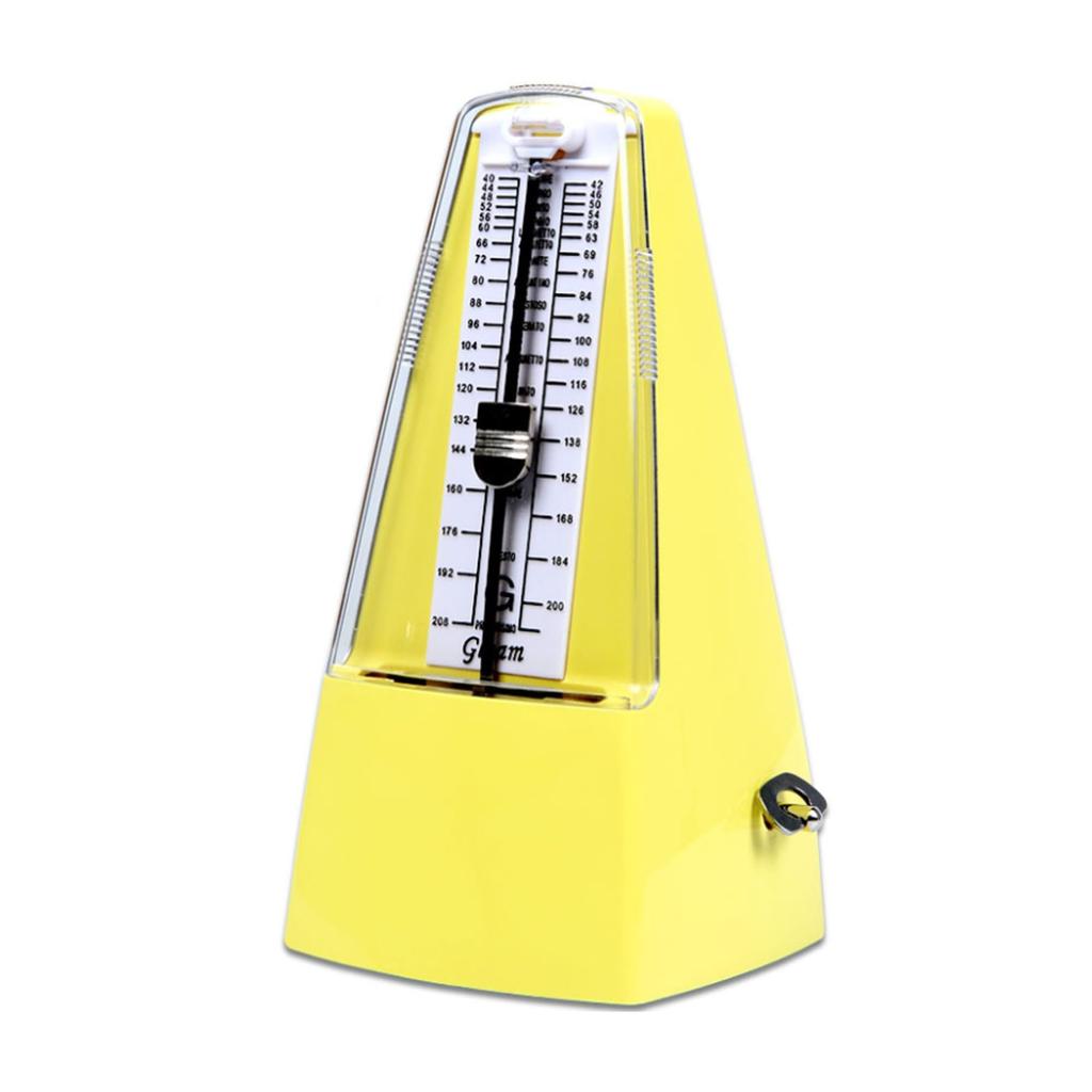Asdays High-Precision Mechanical Metronome with Pendulum, Compact, for Piano Practice, 11.7 x 20.3 cm (Yellow)