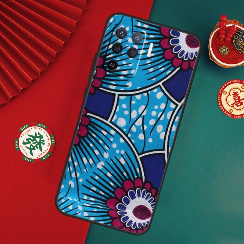 African Wax Fabric Case For Oppo A76 A16 A96 A17 A60 A40 A80 A98 A58 A78 A18 A38 A57 A74 A54 A94 A15 A5 A6 Pro