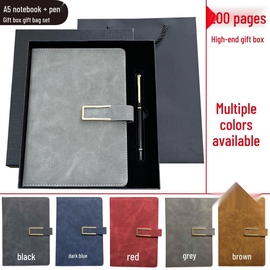Korean Style Leather Cover Creative Diary Notebooks - Set of 5