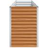 Raised Bed Light Brown 290 x 50 x 68 cm Galvanized Steel