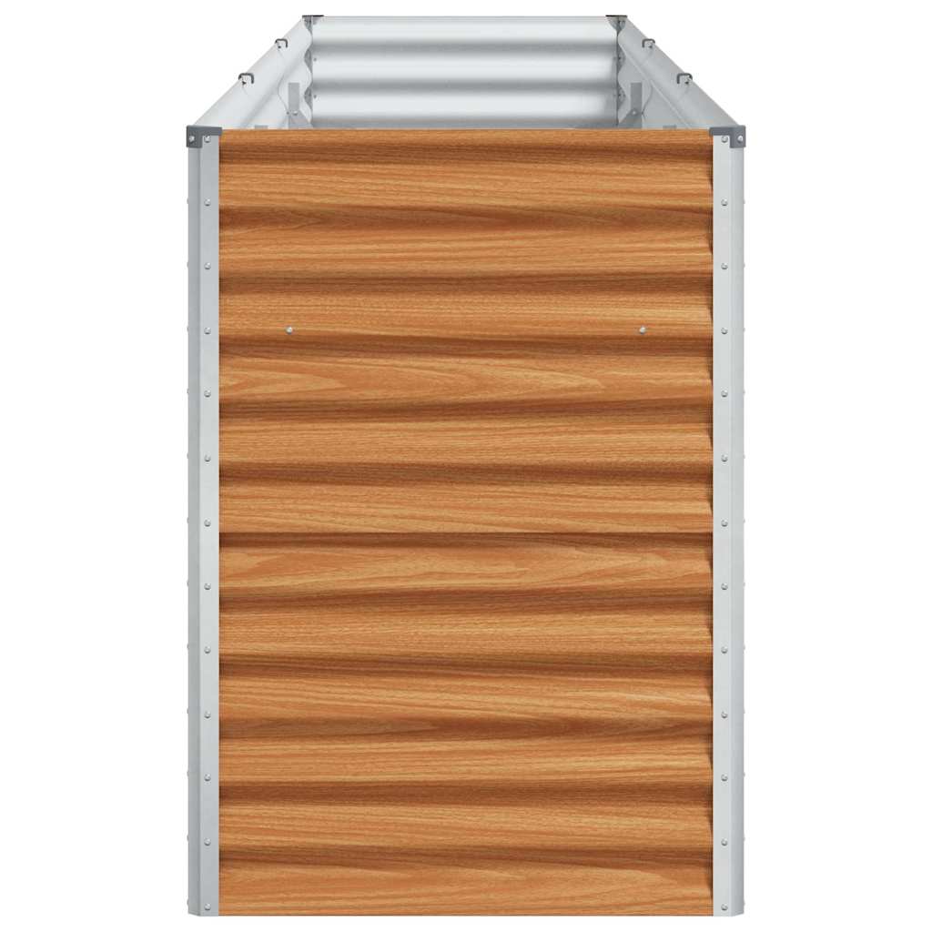 Raised Bed Light Brown 290 x 50 x 68 cm Galvanized Steel