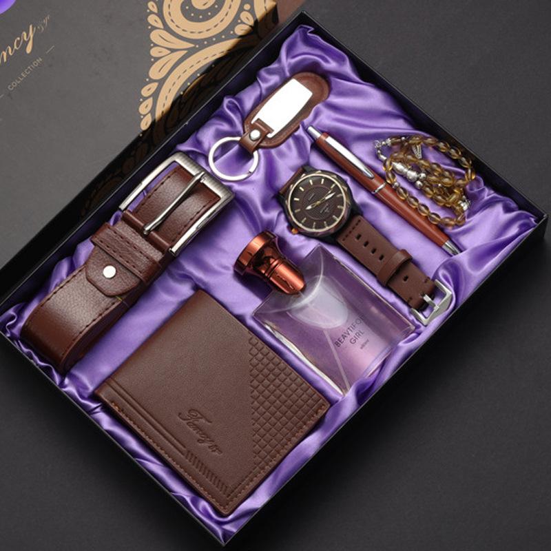 Men's Business Quartz Watch Wallet Belt Set Christmas Thanksgiving Birthday Valentine's Day Men Gift Set