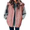 Women's Solid Color Fashionable Zipper Button Pocket Vest Jacket
