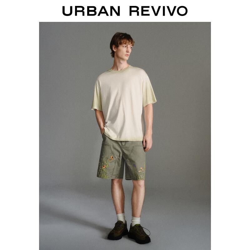 UR Men's Floral Embroidered Loose Casual Shorts