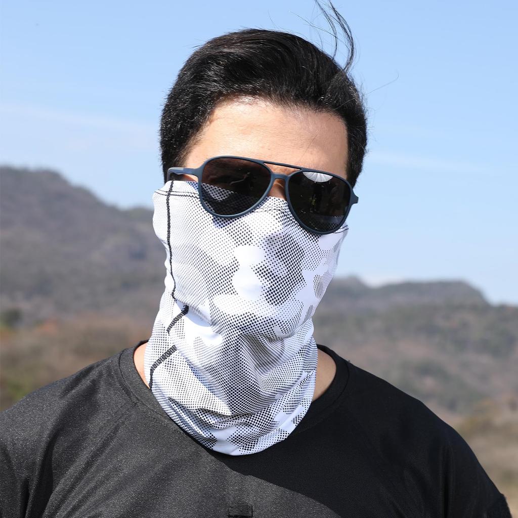 CUBATTY Face Cover, UV Protection, Men's, Face Guard, Summer, Cold Sensation, Neck Protection, Sun