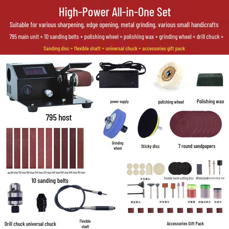 Compact Electric Mini Belt Sander & Sharpener