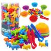 Montessori Animal Sorting Sensory Toys Rainbow Counting Color Matching Fine Motor Training Kids Activity Games For 3-6 Years Old