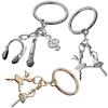 Elegant Ballet Dancer Headphone Keychain Creative Alloy Accessory For Dance Music Enthusiasts Gift