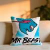 Game Blogger MrBeast Anime Cartoon Cushion Cover Cozy Velvet Throw PillowSoft Warm Cushion For Sofa  Bed