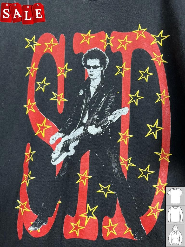 New Rare Sid Vicious Sex Pistols Band Gift For Fans Black All Size Tee JM142