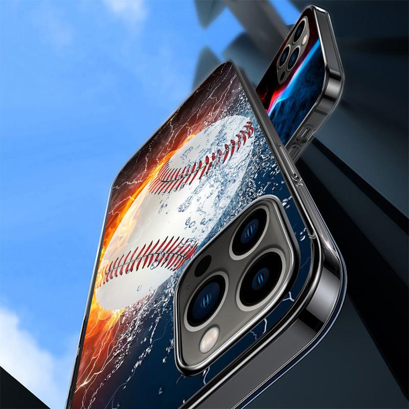 Baseball Sport Phone Case For iPhone 17 Air 16 Pro Max 16E 15 + 14 Plus 11 12 13 Mini 7 8 SE Gift Print Cover Fundas 17 Air 16 P