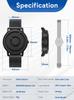 EUTOUR Magnetic Wristwatch Men Quartz Minimalist Casual Waterproof 40MM Black Dial Black Stainless Steel Mesh Band