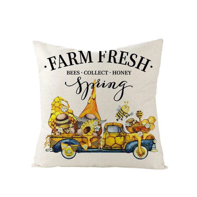 

Льняная наволочка с принтом подсолнуха для дома, гостиной, дивана, подушки 45 * 45Cm (without pillow core)