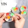 Portable Stress Relief Toy 3Pcs Clear Ball for Anxiety Relief, Squeeze with Soft Sensory Colorful Beads Inside, Reduction Transparent Fidget Gadget