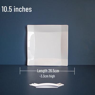Lijia Fitment Melamine Square Dinner Plates (5-Pack)