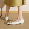 French Four Seasons Shoes Retro Light Mouth Square Head Low Heel Single Shoes Spring and Summer New Low Heel Commuter Versatile Black Women's