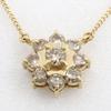 Necklace K18 Yellow Gold/diamond 2.5g Women Used