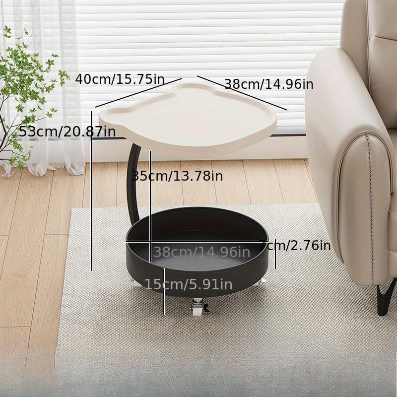 Sofa side table, modern minimalist living room shelf, office movable coffee table, small table, bedroom bedside table, cart base