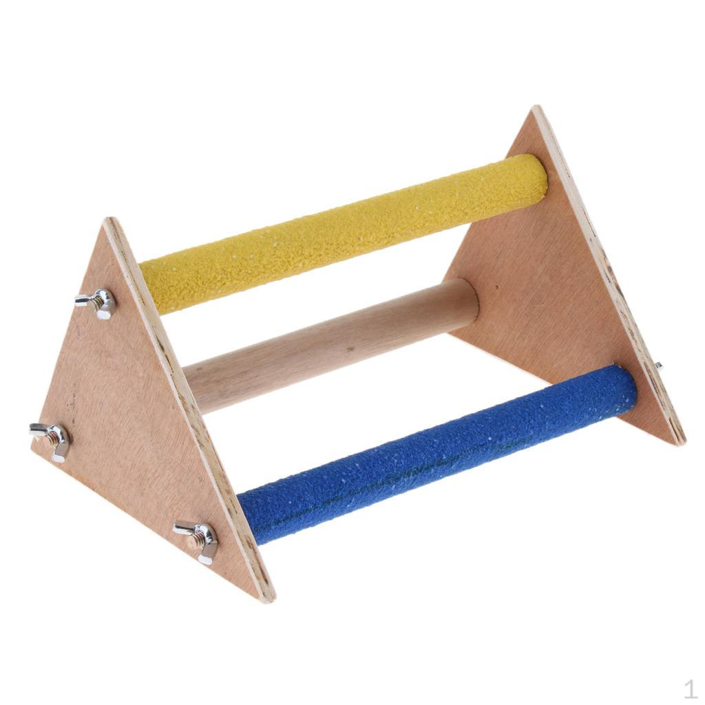 Parrot Bird Perch Stand toys Gym Wooden Activity Table Playstand