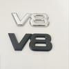 3D Metal V8 Logo Auto Engine Displacement Rear Trunk Emblem Side Fender Wing Car Sticker Badge Decal For Toyota Volkswagen