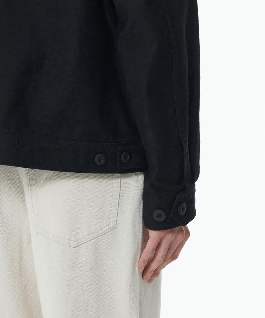 Musinsa Standard Back Satin Officer Jacket [Black]