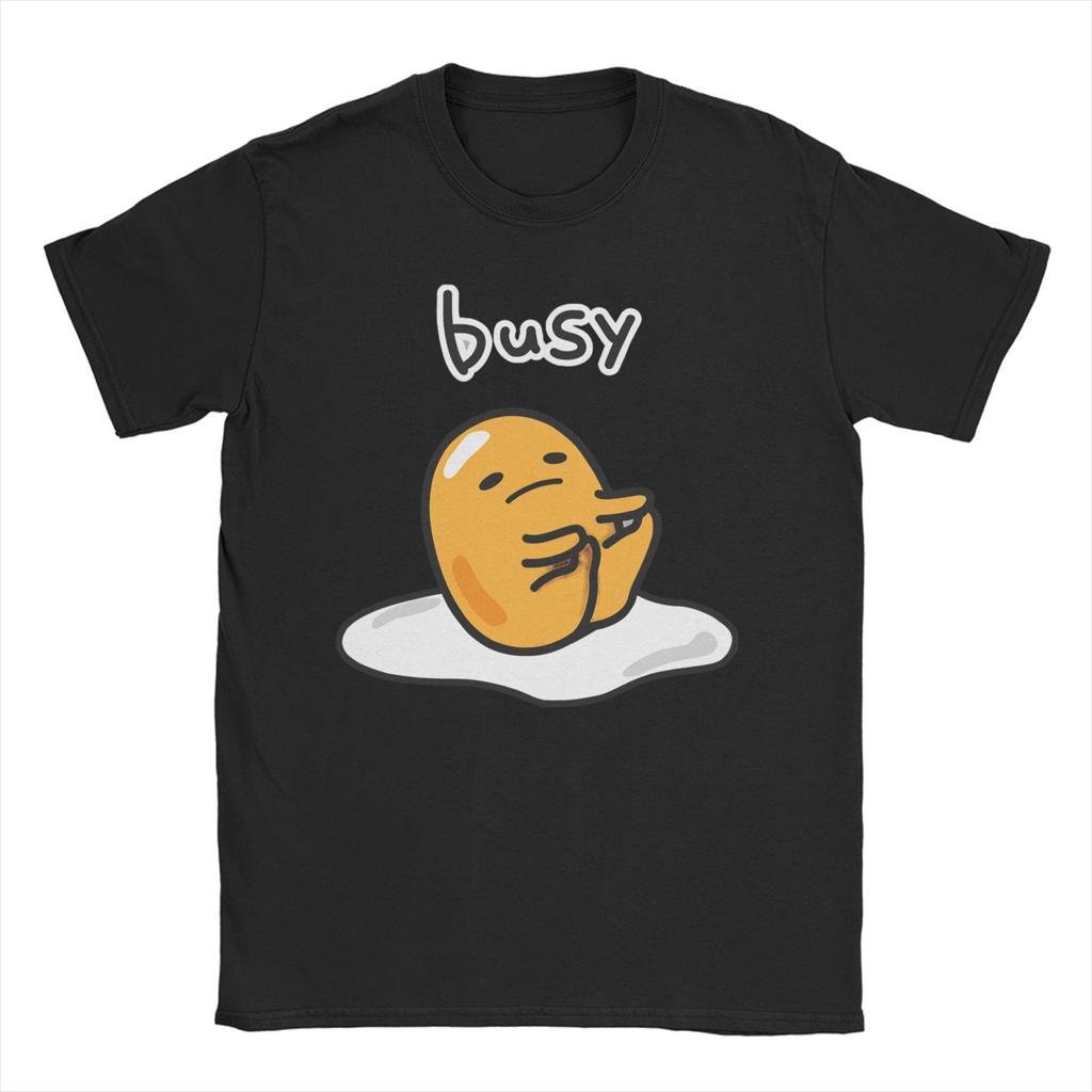 Gudetama Cartoon Eggs Graphic Print T Shirts Men Women  100% Cotton  Tee Shirt Clothing