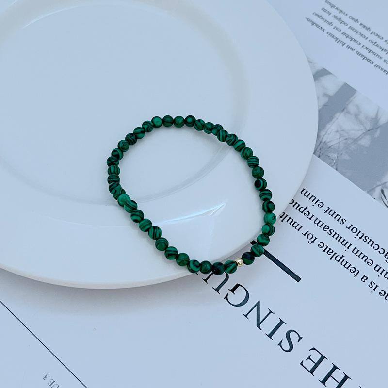 Luxury Commute Green Malachite Natural Baroque Pearl Beaded Bracelet Necklace
