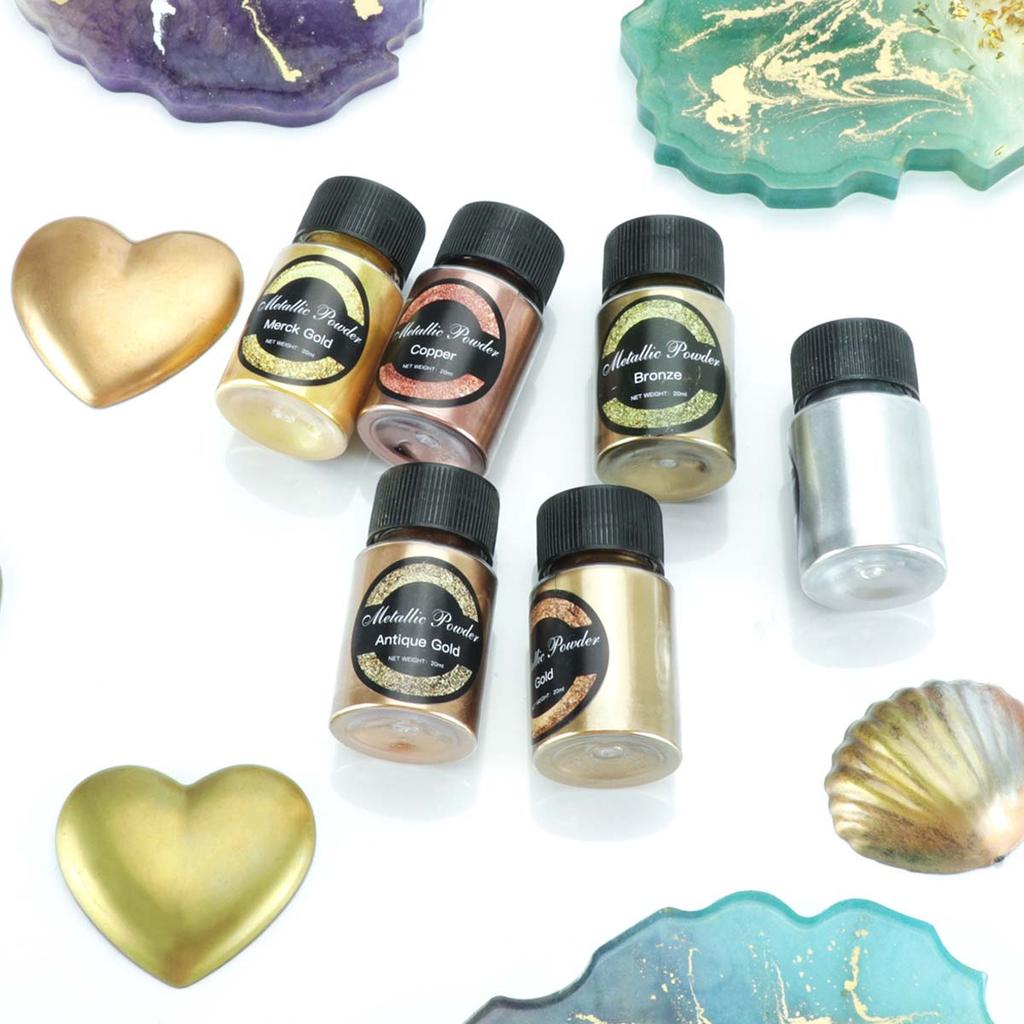 20ml Metallic Powder UV Resin Pigment DIY Crystal Epoxy Resin Mold Dye Gold Pearlescent Colorant For Jewelry Crafts Making