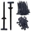 1000/20x Cable Ties Buckle Nylon Auto Fastener Screw Replaceable Car Fenders Trunk Engine Guard Panel Wire Clips Management Tool