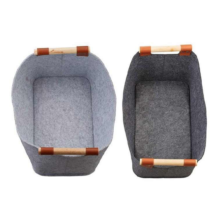 Functional Felt Firewood Holder Multipurpose Felt Shopper Handheld Bag For Firewood, Groceries And Storage Needs